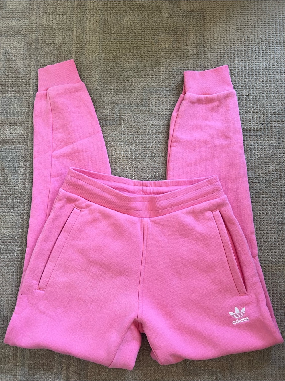 Adidas Pink Fleece Jogger Sweatpants